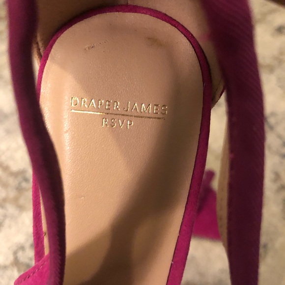 Draper James Fuschia Kitten Heels with Bow - Picture 3 of 8